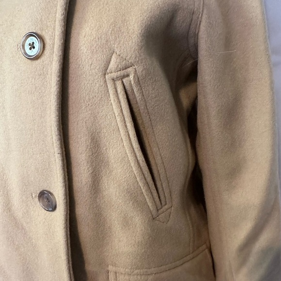 J. Crew Camel Double-Breasted Pea Coat - Picture 3 of 8